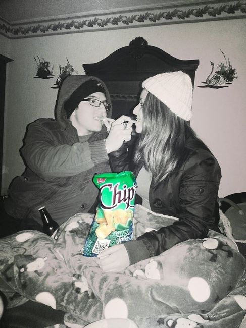 comiendo nuestras papas favoritas jeje 