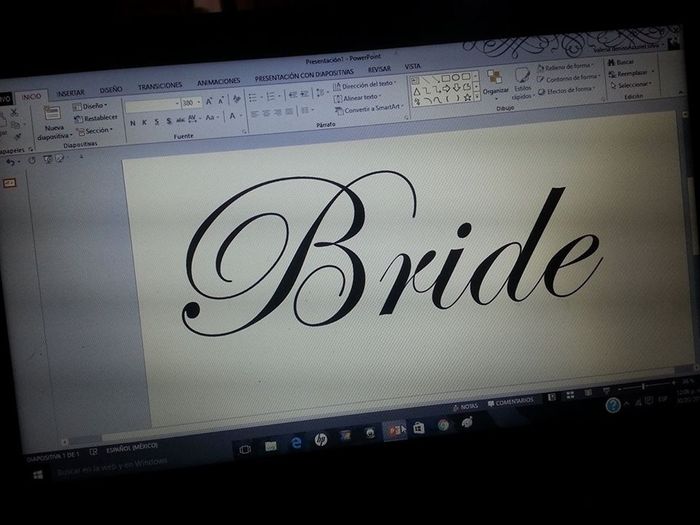 texto en computadora