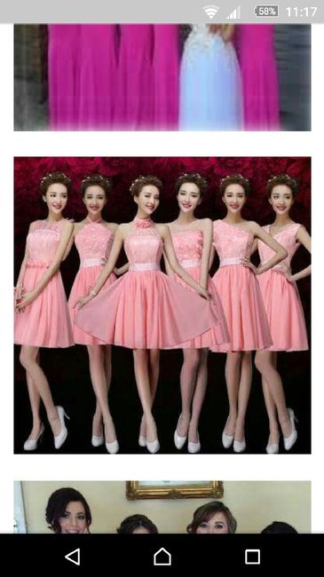 Vestidos de dama tonos rosa - 1