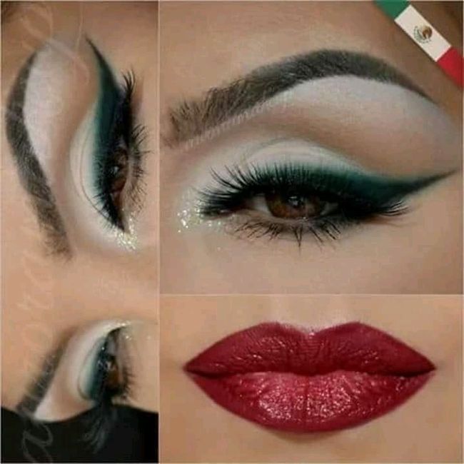 Maquillaje mexicano 💚💛❤️💄 8