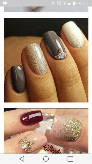 Uñas de novia: cortas - 1