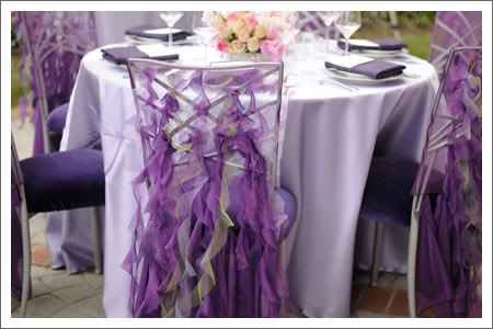decoración con organza