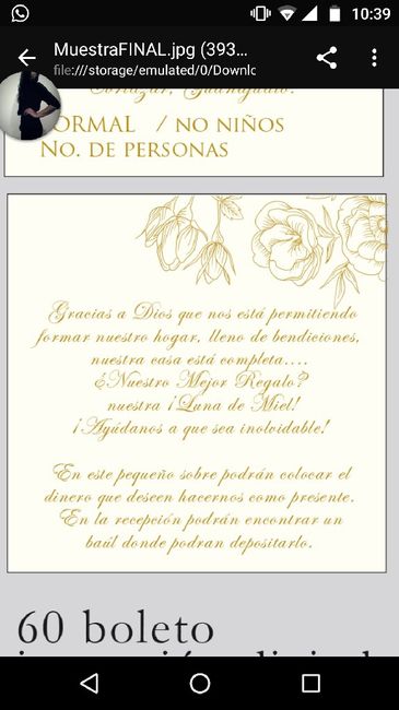 Invitaciones con sobre para dinero 26