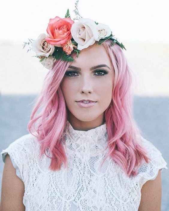 Cabello rosa para novias atrevidas. 💖 - 2