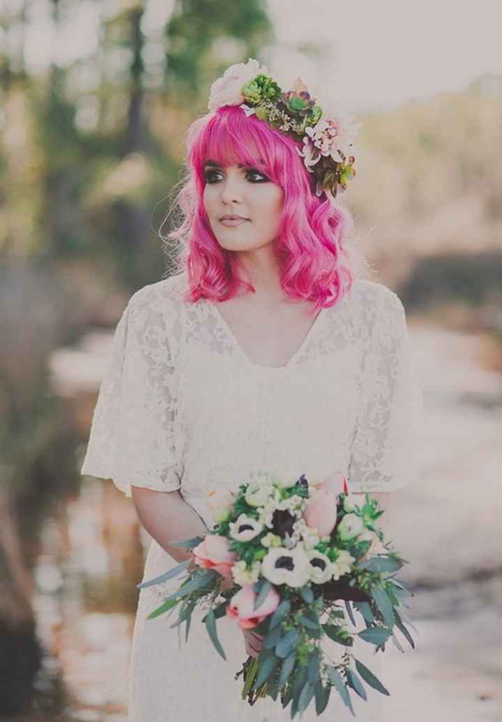 Cabello rosa para novias atrevidas. 💖 - 3