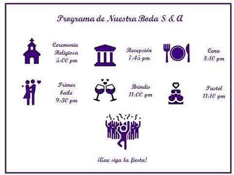 Nuestro programa de boda