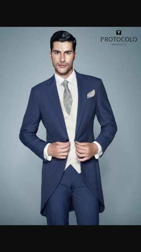 Azul traje para novio - 2