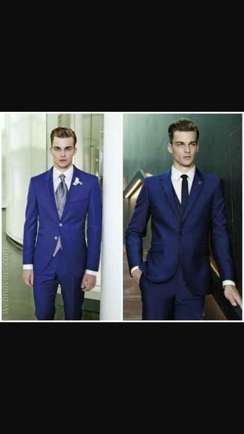 Azul traje para novio - 5