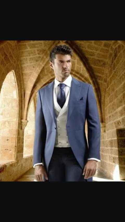 Azul traje para novio - 7