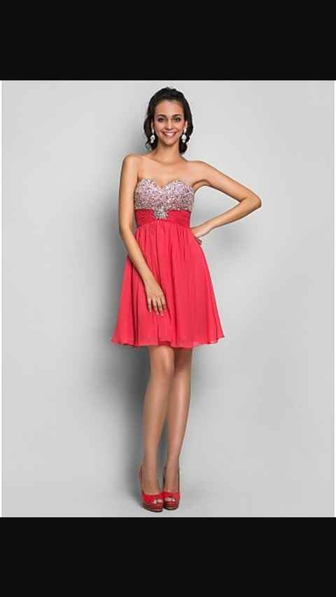 Coral vestidos para damas - 1