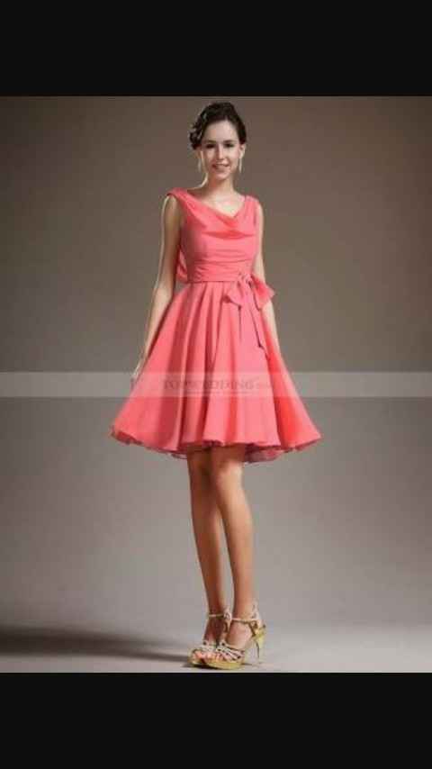 Coral vestidos para damas - 4