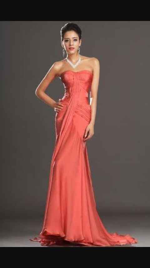Coral vestidos para damas - 6