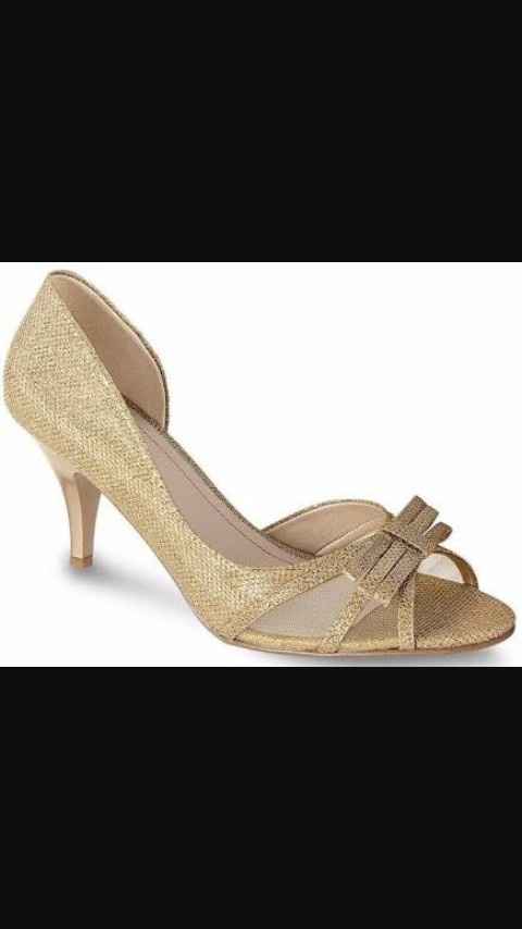 Dorado zapatillas para novia - 6