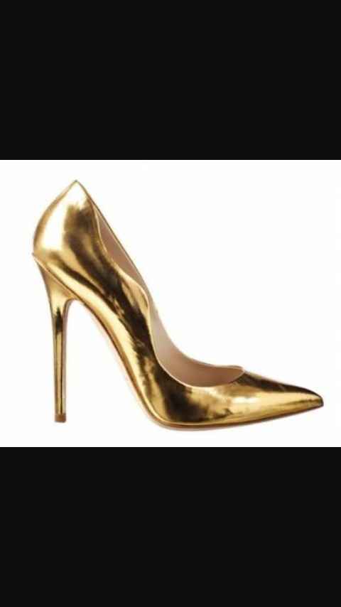 Dorado zapatillas para novia - 7