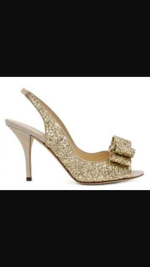 Dorado zapatillas para novia - 8