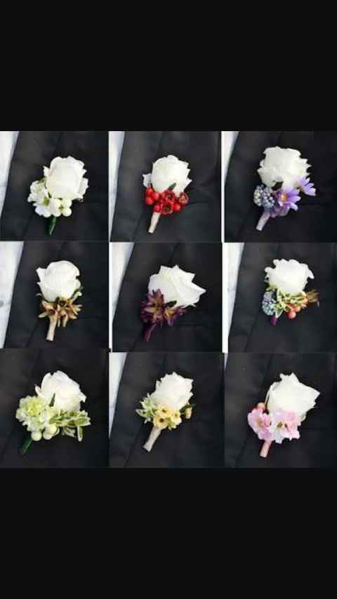 Blanco boutonniere para ellos - 7