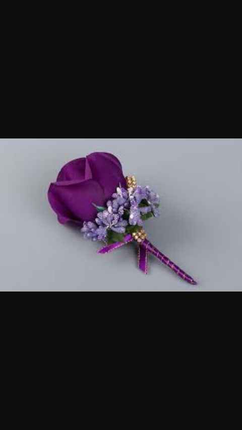 Rosa y morado. boutonniere - 1