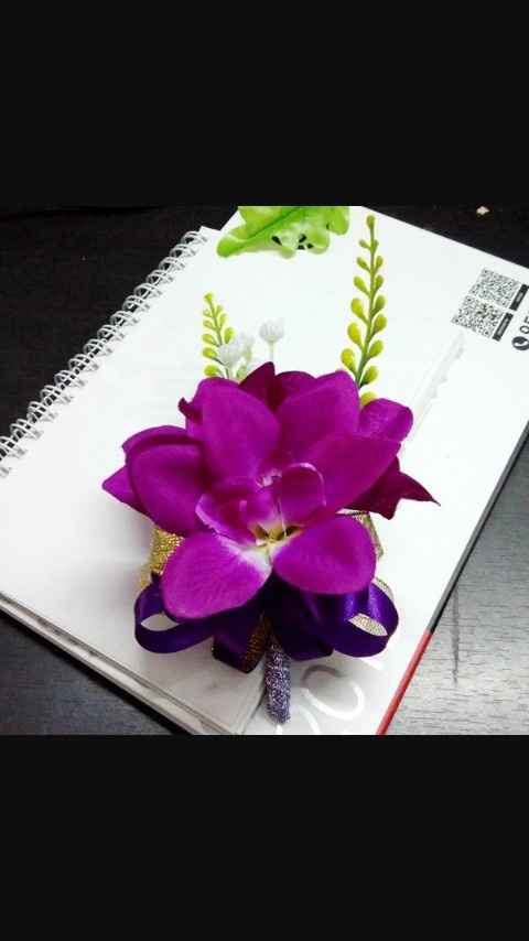 Rosa y morado. boutonniere - 2