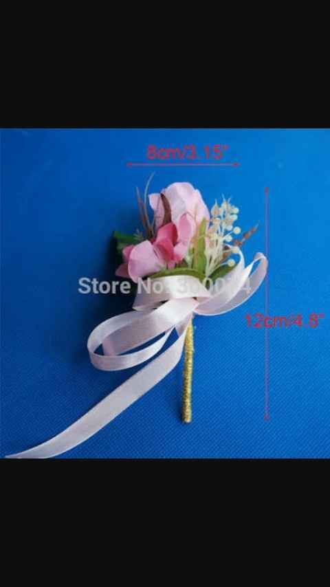 Rosa y morado. boutonniere - 4