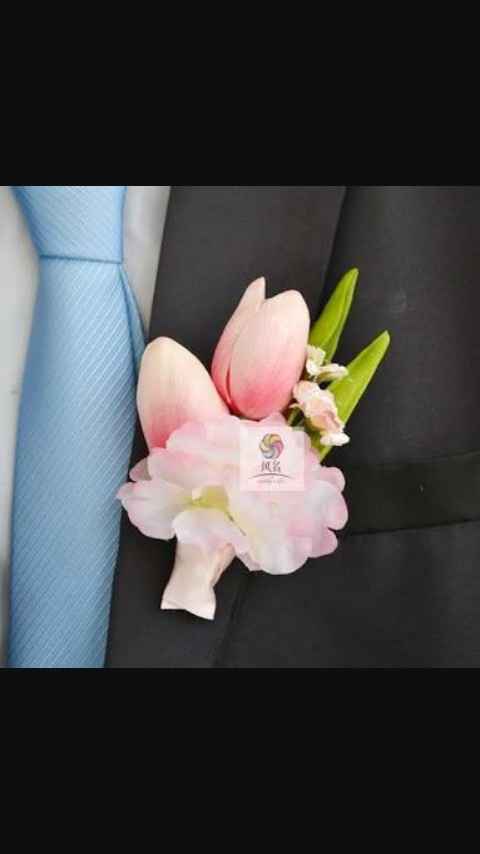 Rosa y morado. boutonniere - 5