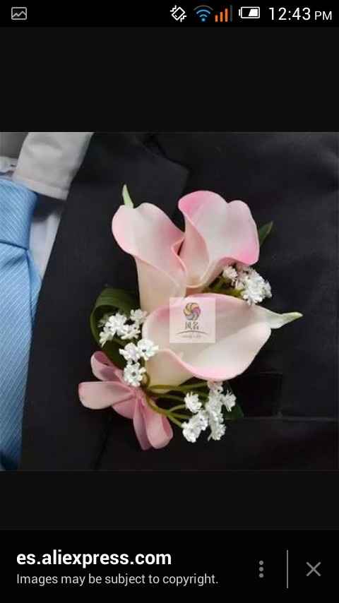 Rosa y morado. boutonniere - 6