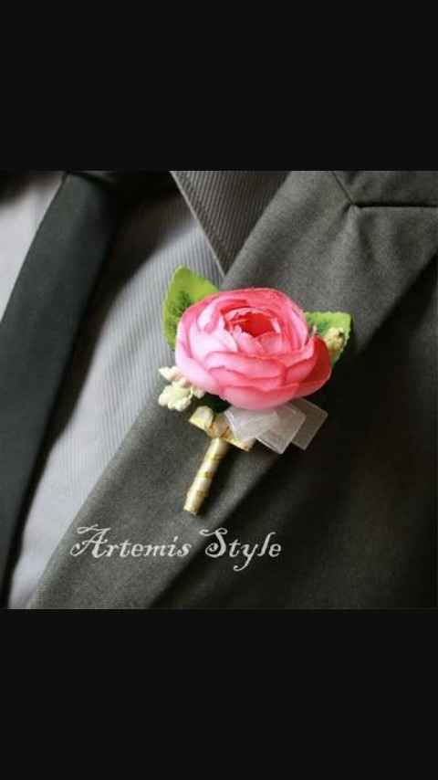 Rosa y morado. boutonniere - 10