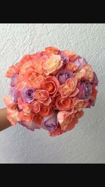 Coral!!! ramo d novia - 3