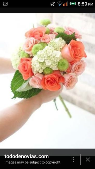 Coral!!! ramo d novia - 6