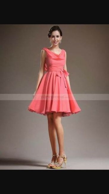 Coral vestidos para damas - 4