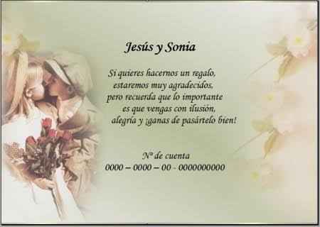 Obsequios o dinero para pedirles a tus invitados - 1