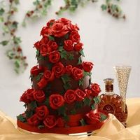CAKE PARA UNA BODA EN TONO ROJO