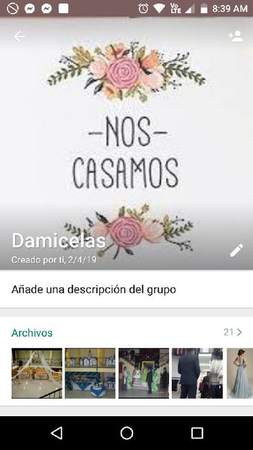 Nombre para el grupo de Whatsapp madrinas 1