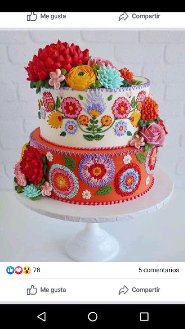 Pasteles con bordado mexicano - 1