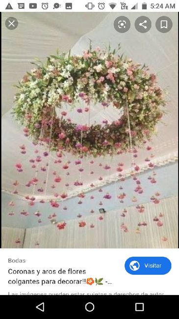 Aro de flores en el techo 1