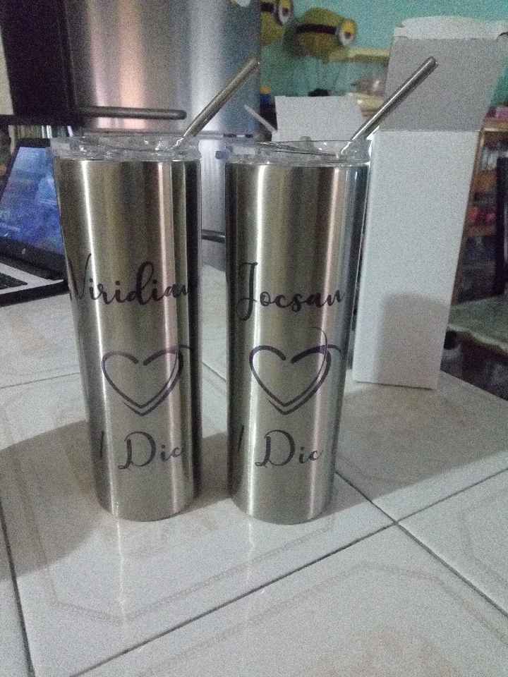 Tazas para padrinos y termos para novios - 2
