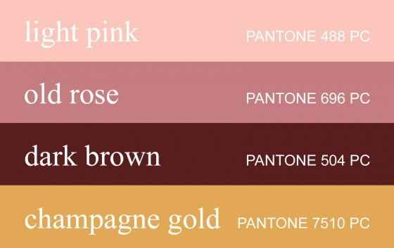 Palette de colores para mi boda