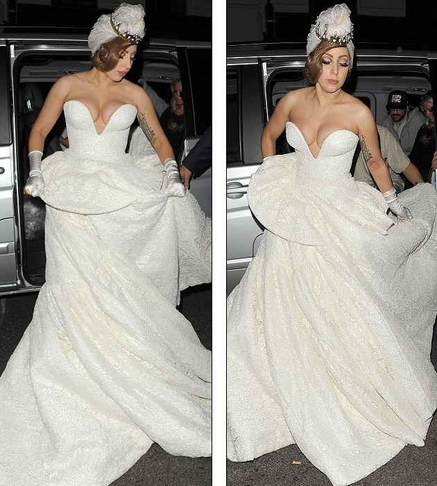 Lady gaga Vestida de Novia