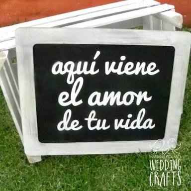 Ideas de letreros "ay viene la novia" - 3