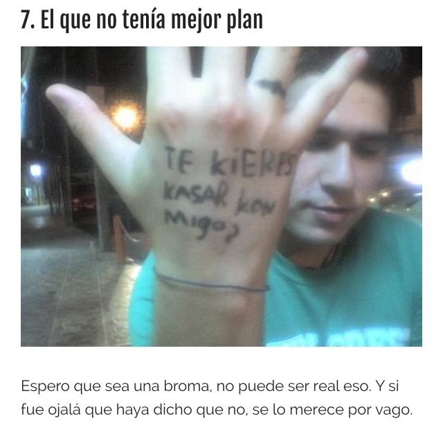 Pedidas de mano ( horribles) - 5