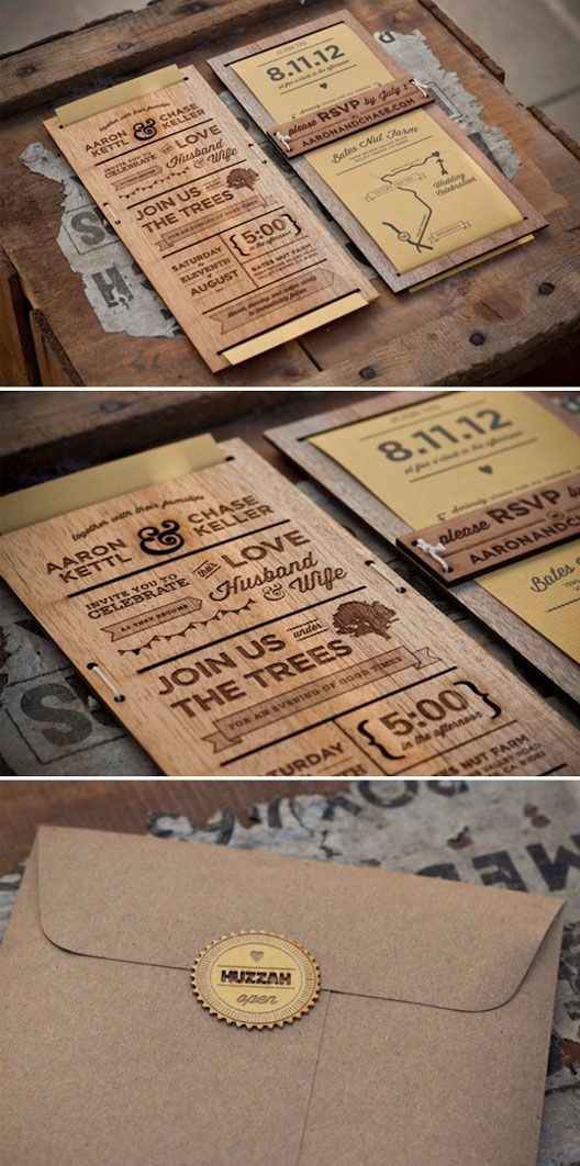 Invitaciones de Madera