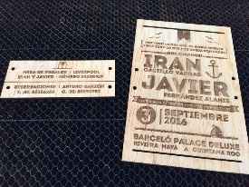 TABLITA DE LA PARTE TRASERA QUE SOSTIENE EL ITINERARIO 