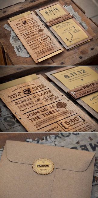 Invitaciones de Madera
