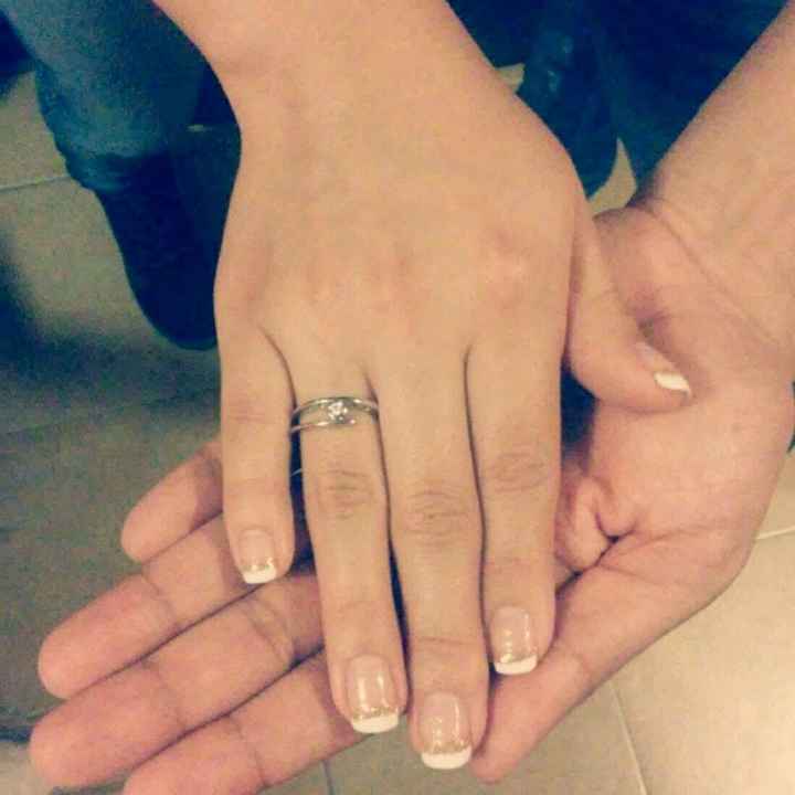 Éste es  mi anillo de compromiso, sólo que no sabíamos en que mano iba - 2