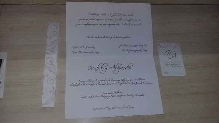 Invitacion # 3 (La parte de adentro y el pase para la recepcion)