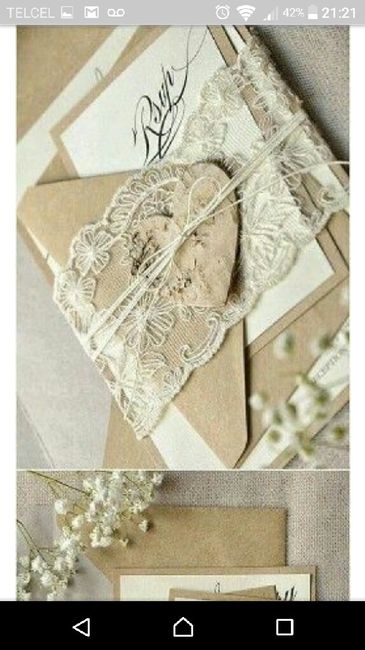 Invitaciones con detalles de encaje - 1