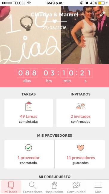 Wow  como vuela el tiempo  ,. a cuanto  están  de su contador ?? - 1