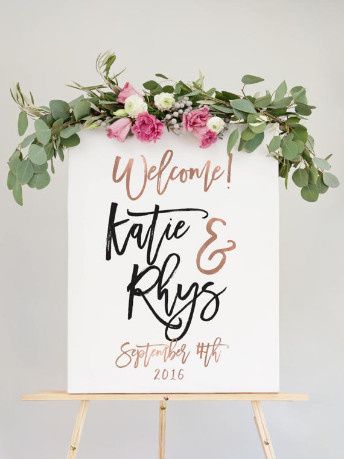 Letreros personalizados para dar una bienvenida calida a nuestros invitados