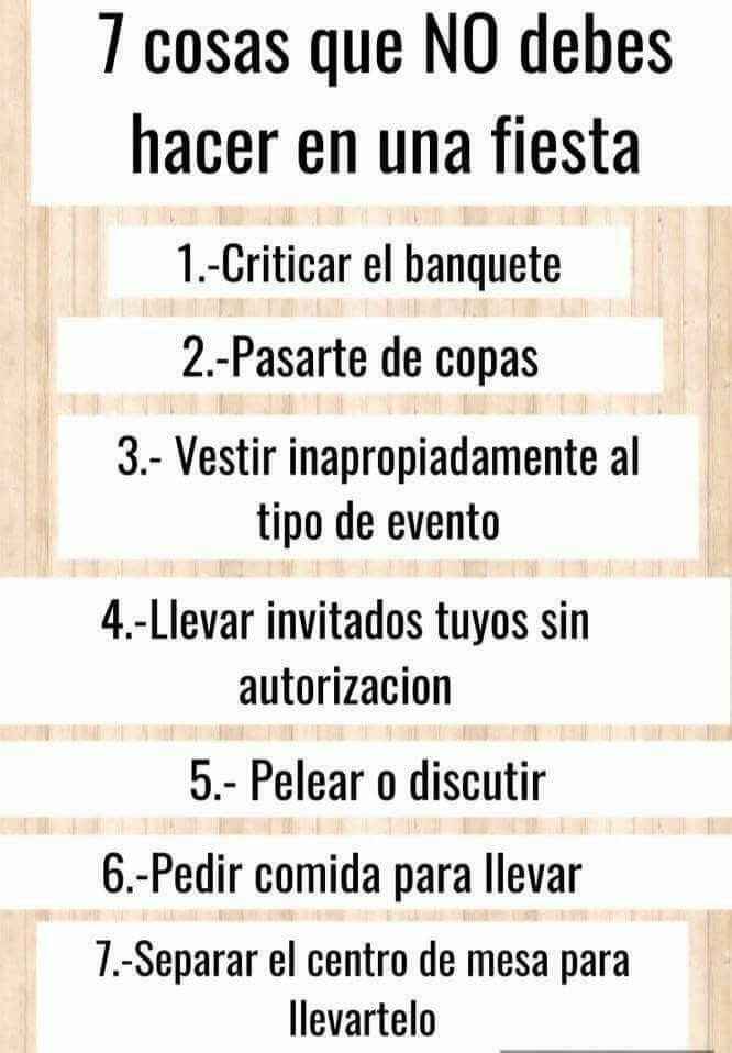 7 cosas que no se deben hacer en una fiesta 🤗 - 1
