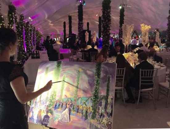 9. Retrato de la fiesta. Tener un artista para que realice un retrato en el momento de la ceremonia 