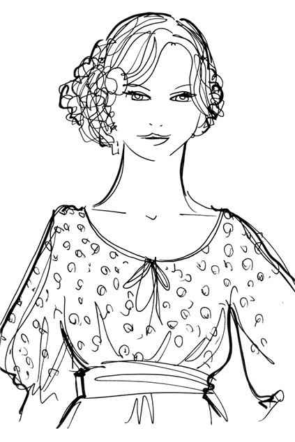 Escote: redondo en prendas vaporosas. Peinado sugerido: recogido ondulado y desenfadado a un lado. N